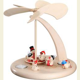 1  -  st�ckige Pyramide  -  Wintersport  -  Teelichter  -  25cm