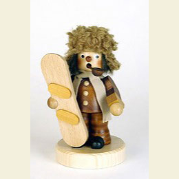 Räuchermännchen Snowboarder natur - 18,5cm