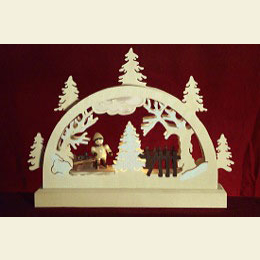 Schwibbogen Schlittschuhl�ufer  -  23x15x4,5cm