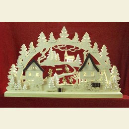 3D - Doppelschwibbogen - Erzgebirgsdorf - 62 x 37 x 5,5cm