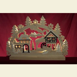 3D - Doppelschwibbogen  -  Wasserm�hle  -  42 x 30 x 4,5cm