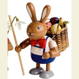 Bunny with basket  -  11cm / 4 inches