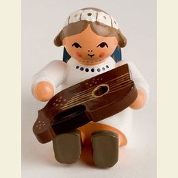 Angel with Lyra sitting  -  4cm / 2 inches