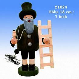 R�ucherm�nnchen Schornsteinfeger mit Leiter  -  18cm