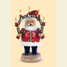 R�ucherm�nnchen Weihnachtsmann mit Kerzenbogen  -  18cm