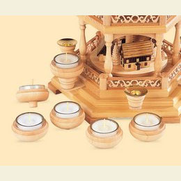 Pyramid Candle Holder for Tealights  -  6 pcs.
