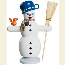 R�ucherm�nnchen Schneemann mit blauem Topf  -  16cm