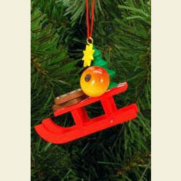 Christmas - sleigh  -  5,3 / 4,3cm  -  12 pcs. / 2 x 2 inch