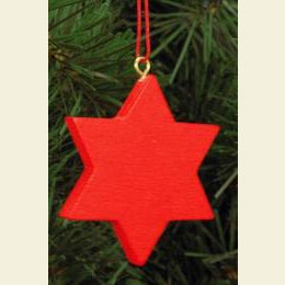 Star red  -  4,4 / 4,4cm  -  12 pcs. / 2 x 2 inch