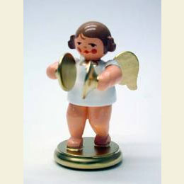 Engel wei�/gold mit Becken  -  6,0cm