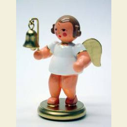 Engel wei�/gold mit Glocke  -  6,0cm