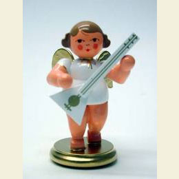 Engel wei�/gold Balalaika  -  6,0cm