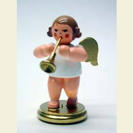 Angel white/gold with Fanfare - 6,0cm / 2 inch