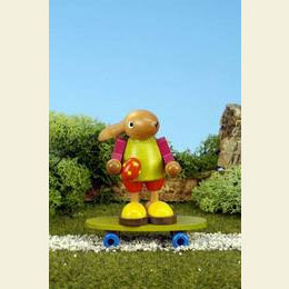 Hase auf Skateboard  -  8,0cm