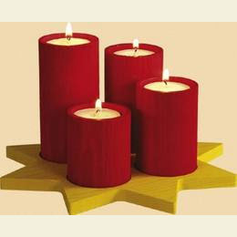 Adventskranz auf Stern  -  12cm