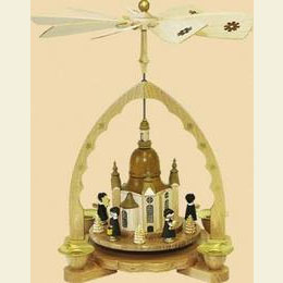 1 -  st�ckige Pyramide Frauenkirche mit Kurrende  -  27cm