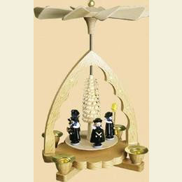 1 -  tier Pyramid Carolers  -  7 inch  -  19cm
