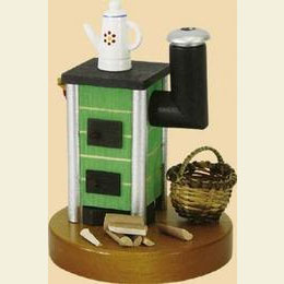 Smoker Oven green for incense cones  -  6 inch  -  14cm