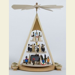 3 - tier pyramid  -  Seiffen people  -  43cm / 17 inch