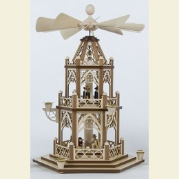2 - stöckige Pyramide Gotik Christi Geburt - 48cm
