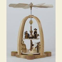 2 - stöckige Pyramide Teelichtpyramide Christi Geburt - 41cm