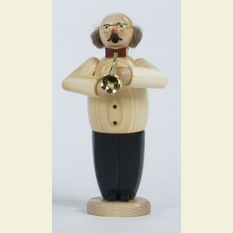 Smoker Musician with Trumpet - 19cm / 7 inch