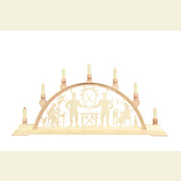 Schwibbogen  -  Bergm�nner des Erzgebirges  -  63cm x 32cm