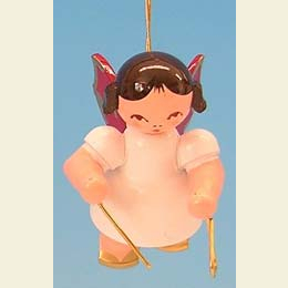 Angel with triangle  -  Red Wings  -  floating  -  5,5cm / 2,1 inch