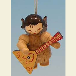 Engel mit Balalaika  -  natur  -  schwebend  -  5,5cm