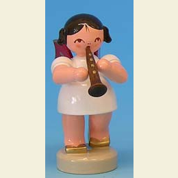 Engel mit Klarinette  -  Rote Fl�gel  -  stehend  -  6cm