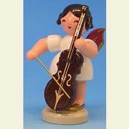 Engel mit Cello  -  Rote Fl�gel  -  stehend  -  9,5cm